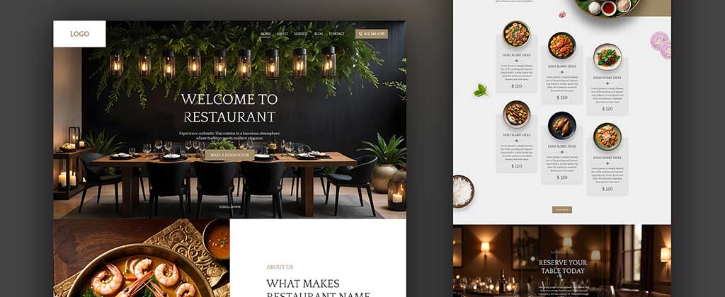 Clear Menu page design