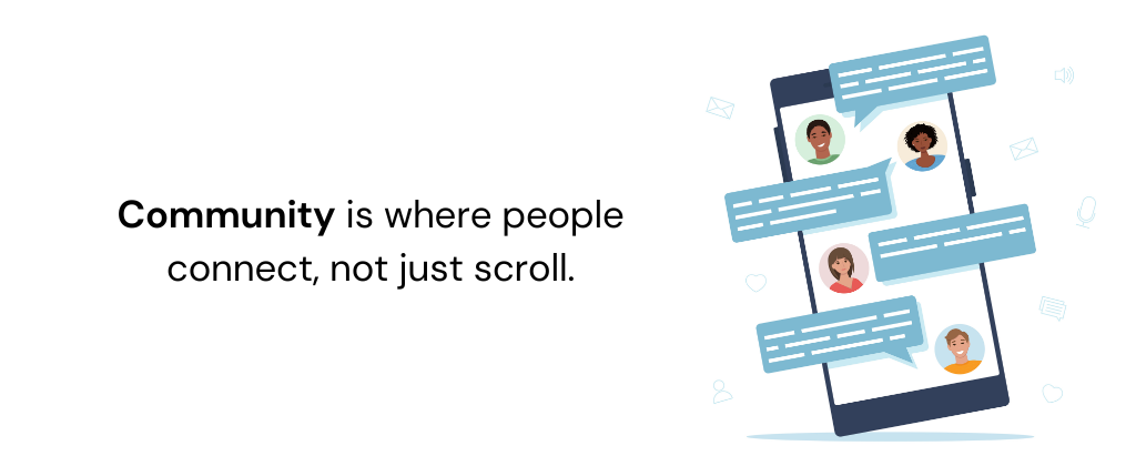 community-first social media presence