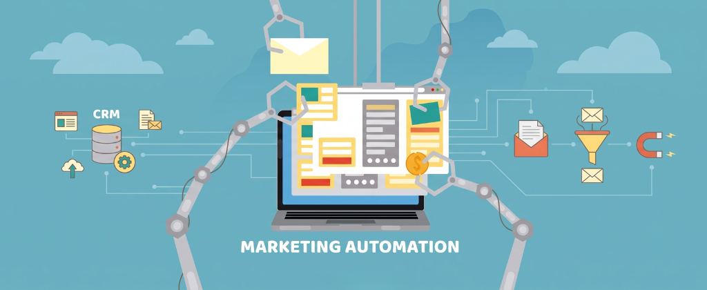 AI-powered marketing automation system managing campaigns, data and customer engagement