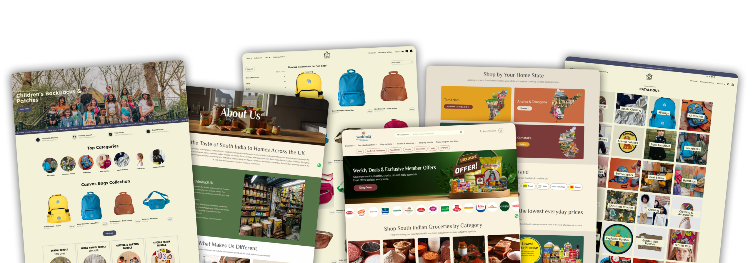 Custom Shopify website designs for UK ecommerce businesses by Unified Web Services.