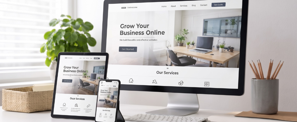 Responsive web design for UK small businesses across desktop, tablet and mobile devices.